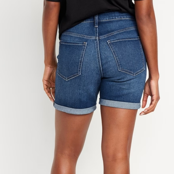Old Navy Cuffed Blue Jean Shorts Sz 16 - Picture 4 of 11